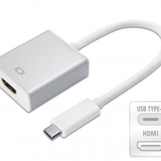 Cablu adaptor convertor semnal de la USB type C 3.1 tata la HDMI A mama Full HD 1920x1080P