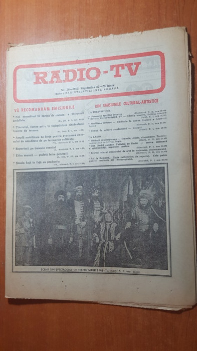 revista radio-tv saptamana 22-28 iunie 1975