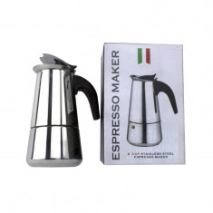 Espressor cafea manual pentru aragaz, Inox, 300 ml, 6 cesti