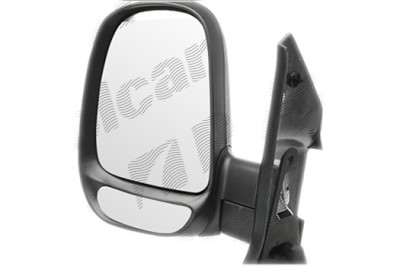 Oglinda exterioara Ford Transit (Ve83), 06.1994-07.2000, partea Dreapta, culoare sticla crom, sticla convexa, cu carcasa neagra, cu incalzire, ajusta foto