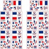 Set de 10 foi cu tatuaje temporare pentru cupa mondiala ZETIY, multicolor, 68 x 120 mm