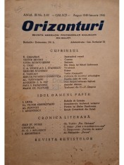 E. Caraman - Revista Orizonturi anul III, nr. 5-10, august 1940-ianuarie 1941 (Editia: 1941) foto