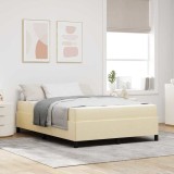 Cumpara ieftin Pat cu arcuri Crem 140 x 200 cm tesatura