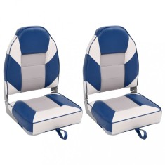 vidaXL Scaune pliabile pentru barcă 2 buc. cu spătar &icirc;nalt 39x43x58 cm