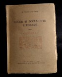 I E Toroutiu Gh Cardas Studii si documente literare vol I