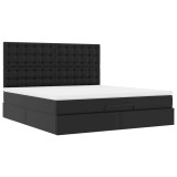 Cumpara ieftin Cadru de pat otoman saltea neagra 160x200cm piele artificiala