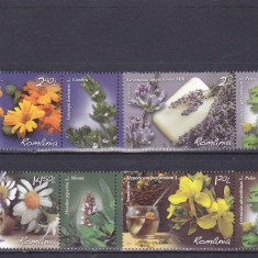 ROMANIA 2015 - TRAIESTE SANATOS PLANTE MEDICINALE,SERIE CU TAB, MNH - LP 2074