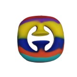 Jucarie Antistres Senzoriala Cauciuc Multicolor Patrat 5cm Ideallstore, Baieti/Fete, +5 Ani