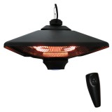 Lampa pentru Incalzire la Exterior cu Lumini LED, lampa pentru balcon, terasa Putere 1000/2000W si Telecomanda, 43x43x25cm Outsunny | Aosom RO