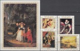Mauritania 1977 - Rubens, picturi, arta, serie si colita neuzata