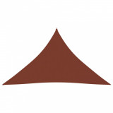 Parasolar, caramiziu, 5x5x6 m, tesatura oxford, triunghiular GartenMobel Dekor, vidaXL