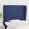 VidaXL Tăblie de pat cu aripioare, albastru, 93x23x118/128 cm, textil 3117664