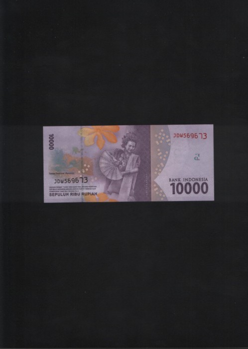 Indonesia Indonezia 10000 rupiah rupii 2016 seria569673 unc