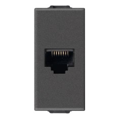 Priza internet RJ45 FTP CAT6 1M Vimar Neve carbon matt 09339.14.CM