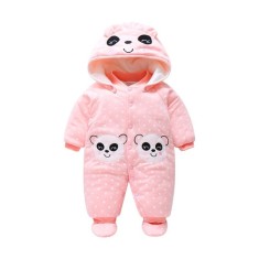 Salopeta captusita pentru fetite - Lovely Panda (Marime Disponibila: 6-9 luni