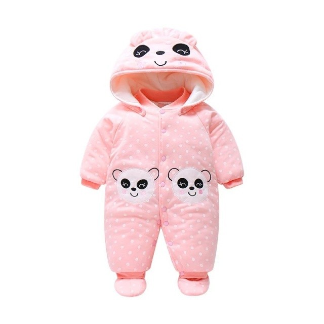 Salopeta captusita pentru fetite - Lovely Panda (Marime Disponibila: 12-18 luni