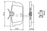 Set placute frana,frana disc FIAT MAREA (185) (1996 - 2007) BOSCH 0 986 491 030