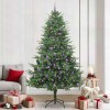 VidaXL Brad de Crăciun artificial pre-luminat cu set de bile Verde 3395372