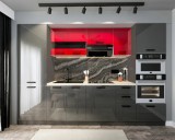 Bucatarie Daria MDF Rosu Antracit 303x60x200 cm