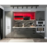 Bucatarie Daria MDF Rosu Antracit 303x60x200 cm