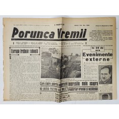 PORUNCA VREMII , ZIAR , No. 1469 , 6 OCTOMBRIE 1939