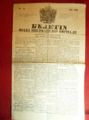 Ziar- Buletin- Foaia Publicatiilor Oficiale a Principatului Moldovei 5 febr.1856 foto