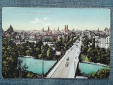 591 - Munchen vedere din Maximilianeum/ carte postala antebelica pod / Germania