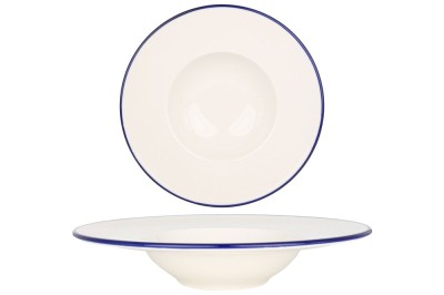 Rinart Farfurie cu paste - Blue Edge - Por&amp;Aring;&amp;pound;elan - 28 cm (400cc) - set de 2 foto