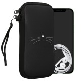 Husa Kwmobile Universala XXL - 7", Neopren, Negru/Alb, 30226.5.05