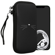 Husa Kwmobile Universala XXL - 7&amp;quot;, Neopren, Negru/Alb, 30226.5.05 foto