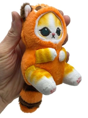 Breloc de Plus Pisicuta in Costum Portocaliu foto