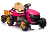 Tractoras electric cu baterie BBH-030, roz, Lean 19780