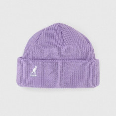 Kangol caciula culoarea violet, din tricot gros