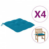 Perne de scaun, 4 buc., bleu, 50 x 50 x 7 cm, textil, vidaXL
