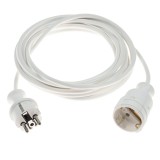 Prelungitor cu protecție 5m H05VV-F 3x1mm - Alb