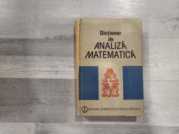 Dictionar de analiza matematica de Ion Chitescu,Romulus Cristescu