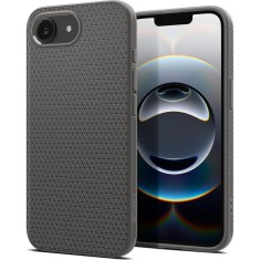 Husa iPhone 16e Spigen Liquid Air, cenusiu foto
