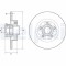 Set discuri frana spate DELPHI, Fiat Talento (296 ), 2016-, Opel Vivaro B (X82), 06.2014-, Renault Trafic III, 05.2014-, spate; puntea spate