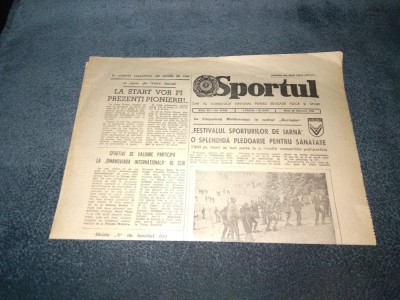ZIARUL SPORTUL 26 FEBRUARIE 1985 foto