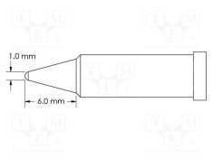 V&Atilde;&cent;rf conic 1mm pentru sta&Aring;&pound;ie de lipit METCAL
