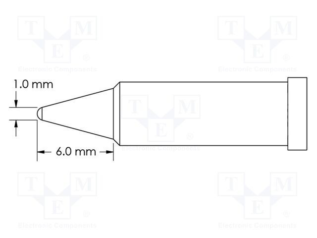 V&Atilde;&cent;rf conic 1mm pentru sta&Aring;&pound;ie de lipit METCAL