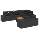 Cumpara ieftin Patio Sofa Set 9-Locuri Black