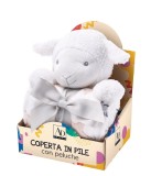 Cumpara ieftin Set figurina Oita cu paturica textil 75 x 90 cm