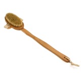 Perie de baie pentru masaj si exfoliere cu&nbsp;maner&nbsp;din&nbsp;lemn, Natur, 40x7x3cm ComfortTravel Luggage