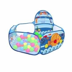Piscina pentru copii cu cos de baschet si 50 de bile incluse Ocean
