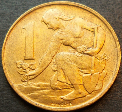 Moneda 1 COROANA - RS CEHOSLOVACIA, anul 1990 *cod 3184 = A.UNC foto