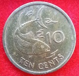 (M1538) MONEDA SEYCHELLES - 10 CENTS 1990, EXOTICA