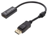 Adaptor DisplayPort la HDMI 0,2m - 4K, negru
