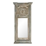 Cumpara ieftin Oglinda perete lemn gri albastru 55x7x118 cm