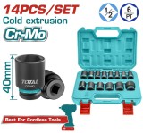 TOTAL - SET TUBULARE DE IMPACT 14 PIESE, 1/2"
